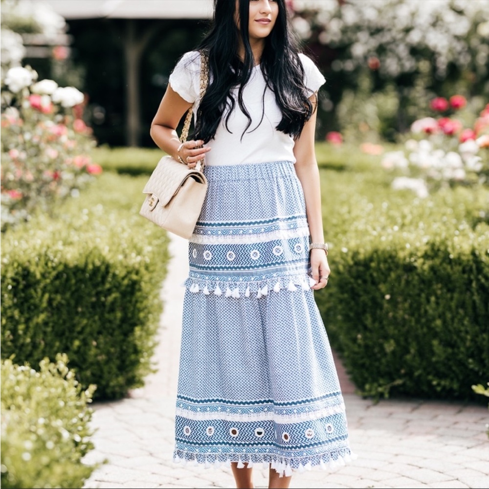 Dodo Bar Or blue white skirt - Picture 2 of 3